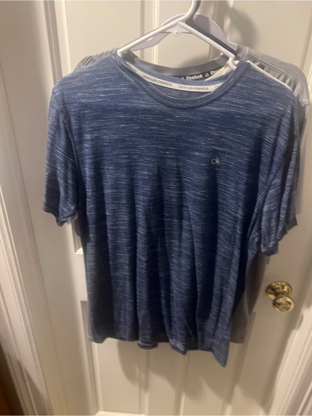 Calvin Klein Men’s Blue Heather Short Sleeve Crew Tee